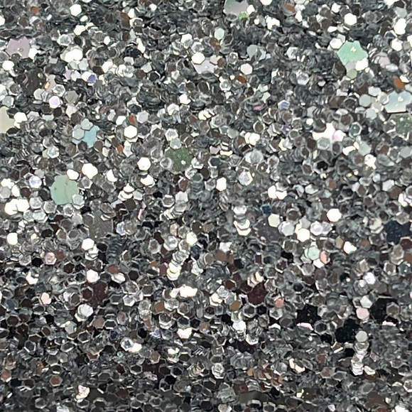 Mix No. 6 CYM Silver Metallic Faux Leather Sandals Block glitter Heels Women 7.5 - Picture 13 of 13